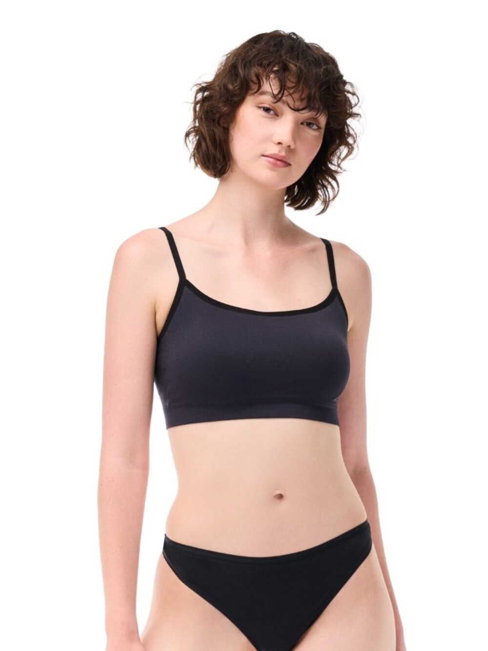 #2301 Gap GapBody Seamless Supportive Lounge Bra - True Black